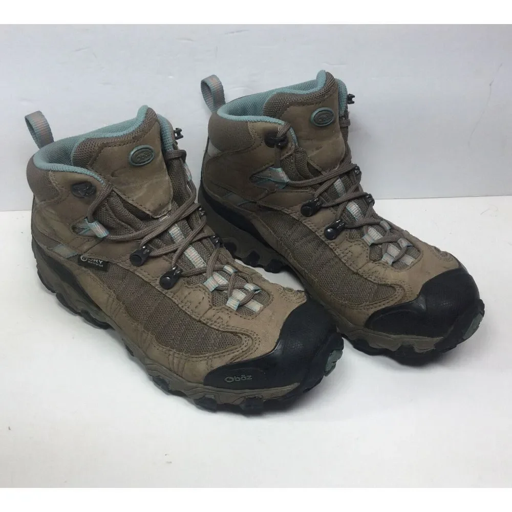 Oboz BDry hiking boots‎ Womens Size 8.5 brown mid top waterproof shoes